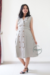Dress Baju Hamil Menyusui Trench Coat Diandra   NAD 05 2  large